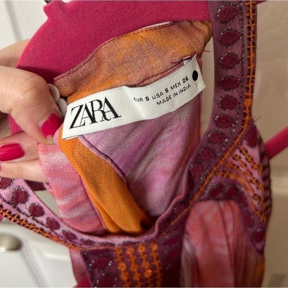 Zara Tie Dye Sequin Embellished Maxi Dress - Picture 15 of 16